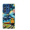Aplicable para funda de teléfono Samsung s26ultra pintura al óleo tren s25/24plus verano s23 silicona cobertura total s22 set