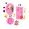 Virou Floresta de Açúcar Animal Silicone Molde Girafa Abelha Coruja Decoração Carro Pendurado Aromaterapia Gesso Silicone