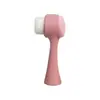 Cepillo Facial Limpiador de Doble Cara, Cepillo de Silicona con Cerdas Suaves, Cepillo Facial Limpiador Manual, Cepillo Facial Doble Cara para Maquillaje con Masaje