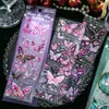 Rastros de Mariposa y Poesía Pegatinas Guka Doradas en Foil 3D Retro Ligero Estilo Ins Mariposa de Cristal Vasos de Agua Diario Material de Decoración DIY