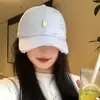 Gorra de Béisbol con Letra para Mujer con Visera Ancha, Hace que la Cara Parezca Más Pequeña, Gorra Azul Tipo Pico, Versátil Estilo Coreano Sombrero de Copa Suave