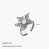 Anillo de Girasol Personalizado Transfronterizo Acero Inoxidable Retro Francés de Alta Gama con Forma Especial de Sol Retorcido Lote