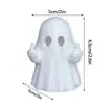 HW3D013-018 Fantasma de Halloween Decoración Luminosa Adorno con Luz LED Ambiente Festivo Exhibición de Disfraces Mesa
