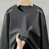 Camiseta de manga larga para hombre, estilo deportivo casual, cuello redondo, camiseta interior estampada de manga larga, camiseta para hombre