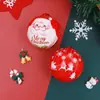 Presentes de Natal para Crianças do Jardim de Infância: Caixa de Lata Fofa Desenho Animado Formato de Bola para Embalagem de Doces com Design de Árvore de Natal