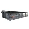 Exportación Transfronteriza de Casas Móviles Contenedor Plegables Expandibles de Doble Ala de 666 cm con Terraza y Decoración Integrada