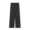 Otoño Mujer Negro Nuevo Estilo Europeo y Americano Moda Versátil Asimétrico Pantalones de Cintura Alta Venta al por Mayor para Comercio Exterior