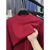 Suéter de cuello alto cruzado al por mayor para hombre, nuevo estilo otoño e invierno 2026, camiseta básica de punto versátil de color liso para hombres de mediana edad