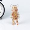 Comercio exterior grava de cristal natural oso violento decoración de escritorio artesanías de resina bearbrick150