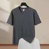 Camiseta de Algodão Penteado CVC Algodão Puro 180g Verão Manga Curta Camisa Publicitária para Homens e Mulheres, Camiseta Cultural, Personalização de Roupas para Grupos Atacado
