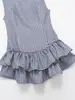 Atacado Vestido Feminino Estilo Europeu e Americano Nova Coleção Primavera 2026 com Fivela de Metal e Decoração em Camadas 2619