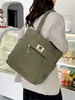 Bolso de Hombro de Pana Nuevo 2024 para Mujer, Grande Capacidad para Viajes, Estudiante, Clase, Portátil, Bolso Cruzado Simple