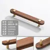 Manijas de Madera de Nogal, Gabinetes de Cajones de Madera Maciza, Puertas de Gabinete de Madera, Manijas de Armario de Madera Natural, Gabinetes de Madera, Minimalista Estilo Japonés