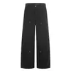 Pantalones de Trabajo Retro Americanos 11Kn para Hombres y Mujeres, Corte Holgado con Diseño de Retazos, Remaches y Pliegues, Pantalones Casuales de Pierna Recta para Leñador