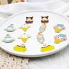 Postre Kulomi Melodía Dibujos animados Lindo Pudín Perro DIY Accesorios de Joyería Aleación Gota Aceite Llavero