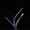 Pajilla de Acero Inoxidable 304 de Color No Desechable para Uso Doméstico en Bebidas de Cóctel Tubo Metálico con Codo Creativo para Bebidas Largas