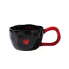 Taza Cerámica Linda de Puntos Taza de Café para el Hogar Taza Creativa de Dibujos Animados para Pareja Taza de Agua Taza de Desayuno Cerámica