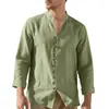 Camisa Europea y Americana Nueva de Primavera y Otoño Transfronteriza Manga Larga para Hombre Amazon Casual Retro Cuello de Solapa Camiseta Yuppie Francés