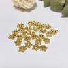 Direto da fábrica 18K banhado a ouro cor titular oca pétala jóias liga flor chapéu frisado DIY acessórios de jóias