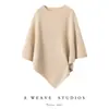 Chal 100% cachemir, nuevo estilo otoño e invierno, chal abotonado, capa tejida de cuello redondo, prenda exterior adelgazante, suéter cálido