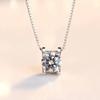 925 Colar de Prata Esterlina Mulheres ins Design Popular Clavícula Cadeia Elegante Prata Cristal Único Pingente de Diamante