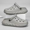 2025 Tamanho Grande Sapatos Croc Masculinos Verão Novo Cor Pura Casual Sandálias de Praia Sola Grossa Antiderrapante Respirável Chinelos com Biqueira