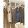 Blusa de Tricô de Lã Falsa Duas Peças Patchwork de Linho Estilo Old Money Treze Linhas para Mulheres 2026 Outono Inverno Novo Cardigan Coreano