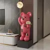 Alemán 2026 Nuevo Modelo Oso Grande Violento Adorno de Pie Lámpara de Luna para Sala de Estar Gabinete de TV al Lado del Sofá Muebles para el Hogar