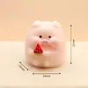 Acessórios para carro decoração de casa boneca console central desenho animado mini fofo porquinho fofo decoração