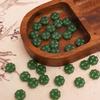 Imitação de vidro gelo de jade através de quatro folhas trevo flor contas soltas frisado vintage feito à mão DIY hairpin colar acessórios de orelha