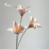 3 Cabezas de Lirios sin Hojas, Flores Artificiales, Decoración del Hogar, Accesorios para Fotos, Ramilletes de Mesa para Bodas, Arreglos de Escena con Flores Artificiales