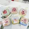Monedero Cuadrado de Hojalata Lindo y Creativo Mini Bolso de Cosméticos para Niños Caja de Almacenamiento Portátil para Llaves Lápiz Labial