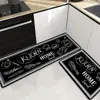 Alfombrillas de Cocina de Tira Larga Más Vendidas Juego de Dos Piezas Terciopelo de Cristal Resistentes a Manchas Antideslizantes para Platos y Tazas Anticaídas Transfronterizo