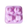 Molde de Silicona de 4 Piezas Mickey para Pastel Molde de Yeso Muñeca Ratón Bandeja de Hielo Cubo de Hielo Helado Pastel de Arroz Mousse Molde de Pegamento