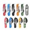 Set Multifuncional Desmontable de Seis Piezas: Cuchillo, Tenedor y Cuchara, Set Plegable de Cuchillo y Tenedor, Cuchillo Multifuncional, Cuchillo de Regalo