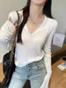Suéter cuello polo ajuste slim muestra tejido fino mujer otoño invierno nueva llegada prenda interior base top de punto puro deseo manga larga mujer