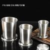 Taza Plegable de Acero Inoxidable para Camping al Aire Libre, Taza para Lavar, Portátil, Creativa, Taza de Compresión, Mini Taza Pequeña para Vino, Taza para Cerveza