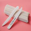 Tira de lija para manicura con forma de cuchillo tira de pulido pieza de madera lima de uñas herramienta de manicura tira de archivo de pulido de doble cara reparación de uñas LOGOTIPO imprimible