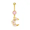 Gabe Moda Transfronteriza Europea y Americana Estilo de Chica Trendy Anillo para Ombligo Corazón Luna Joyería para Piercing