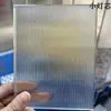 Vidro Ultrabranco Personalizado Sala de Estar Tela Temperada Parede Chapa Ondulada Relevo Ondulado Arte Porta e Janela Divisória de Banheiro