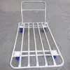 Remolque de Transporte Comercial y Doméstico de Cuatro Ruedas, Extendido, de Servicio Pesado, Empujado a Mano, Carrito Plegable Silencioso de Plataforma Plana con Ruedas Grandes de Hierro