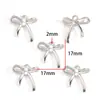 Pendente de Pajarita de Aleación Blanca Chapada en K de Estilo Mixto Accesorios para Joyería de Pulsera y Llavero DIY W595