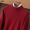 Producción de Ropa de Terciopelo Baizai Suéter 100% Cachemir Puro de Montaña para Hombre Suéter Tejido Grueso de Cuello Semi-alto Pulóver para Mediana Edad y Jóvenes Pelo