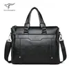 Nueva Bolsa para Laptop Canguro para Hombre Bolsa de Cuero Negocios Horizontal y Vertical Piel de Vaca Bolsa Casual Bolso de Hombro Cruzado
