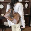 Bolsa de Grande Capacidade Feminina 2026 Novo Estilo Uso Diário Versátil Bolsa de Ombro Estilo Coreano Merade Bolsa Tote Retrô