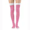 Medias de Rayas Altas hasta el Muslo para Halloween y Navidad, Medias Moldeadoras Cosplay por Encima de la Rodilla para Mujer, Adelgazantes y Moldeadoras para un Aspecto Delgado