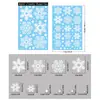 Adesivos de Flocos de Neve de Natal Adesivos Brancos de Floco de Neve para Janela Decorações de Natal Adesivos Eletrostáticos para Vidro Adesivos Azuis Prateados de Floco de Neve para Parede