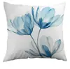 Funda de Almohada Transparente de Tulipán Azul de Venta Caliente de Amazon Transfronteriza para Oficina y Dormitorio