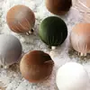 Nuevo Juego de Bolas de Navidad Cubiertas de Tela Colgante Caja de Escena Navideña Decoración de Árbol de Navidad
