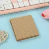 Notas Adesivas de Papel Kraft, Rasgáveis, para Estudantes, Caderno com Grade de Recados Adesivos, Notas Adesivas Reutilizáveis, Bloco de Notas Criativo com Grade
